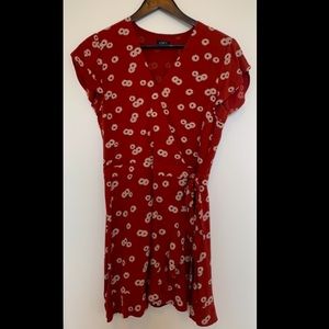 Terracotta wrap dress